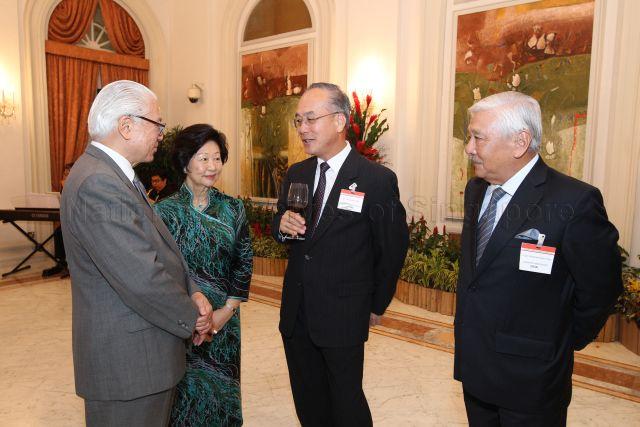 Taken at: The President’s Annual Diplomatic Reception (PADR) 2014 at the Istana Pictured: Guest-of-Honour President Tony Tan, his wife Mrs Mary Tan, Singapore High Commissioner to Cyprus Leong Horn Kee and Singapore Ambassador to Israel Lt General (Rtd) Winston Choo