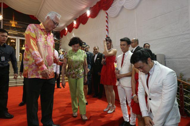 Taken at: National Day Reception at the Istana Lawn Pictured: Emeritus Senior Minister Goh Chok Tong and his wife Mdm Tan Choo Leng
