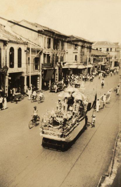 "A Procession" Submitted by Cecil L Tewskey, Central Fire Station, Hill Street, Singapore.