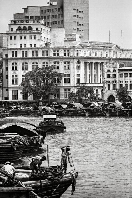 The Chartered Bank of India, Australia and China was one of the earliest banks established in Singapore. It started with a branch in 1859 and as business took off, the Chartered Bank building was eventually erected next to the southern bank of the Singapore River at Raffles Place. It was demolished in 1981 to make way for a building over 40 storeys high. The bank was renamed Standard Chartered Bank in 1984 and the building at the site is now simply called Six Battery Road.
