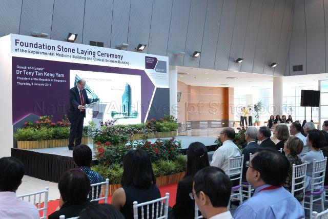 Taken at: Foundation Stone Laying Ceremony of Nanyang Technological University (NTU) Experimental Medicine Building at NTU School of Biological Sciences Building foyer<br />Pictured: President of NTU Bertil Andersson