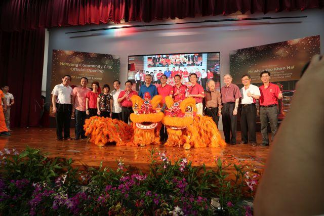 Taken at: Opening of the refurbished Nanyang Community Club cum Launch of SG50@Nanyang at Nanyang Community Club at Jurong West Street 81<br />Pictured: (From left) Members of Parliament (Chua Chu Kang GRC) Alex Yam, Zaqy Mohamad and Low Yen Ling, Minister of State for Health and Manpower Dr Amy Khor, (7th and 8th from left) Prime Minister Lee Hsien Loong, Member of Parliament (Chua Chu Kang GRC) and Grassroots Adviser to Nanyang Grassroots Organisations Alvin Yeo Khim Hai, (13th and 14th from left) Minister for Health Gan Kim Yong  and Chief Executive Director of People's Association Ang Hak Seng