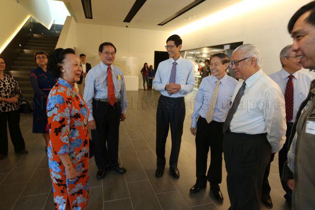 Taken at: Official opening ceremony of Lee Kong Chian Natural History Museum (LKCNHM) at National University of Singapore (NUS)<br />Pictured: President Tony Tan Keng Yam, Chairman of NUS Wong Ngit Liong, President of NUS Prof Tan Chorh Chuan, Director of Special Projects (NUS) Prof Leo Tan and Head of LKCNHM Prof Peter Ng