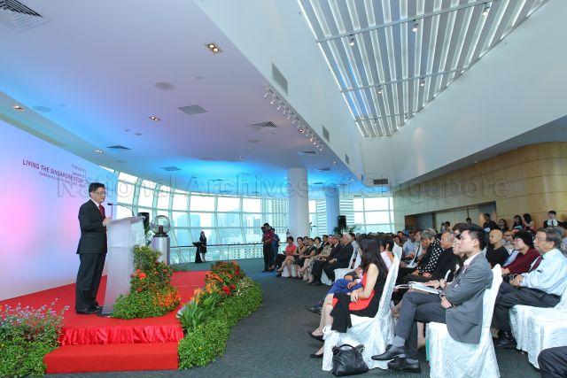 Taken at: National Library Board (NLB) SG50 Commemorative Book Launch at The Pod, National Library BuildingSG50 Commemorative Book Launch at The Pod, National Library Building<br />Pictured: Minister for Education Heng Swee Keat, Guest-Of-Honour Tony Tan Keng Yam, Minister for Communications and Information Assoc Prof Dr Yaacob Ibrahim, NLB Chairwoman Yeoh Chee Yan and NLB CEO Elaine Ng
