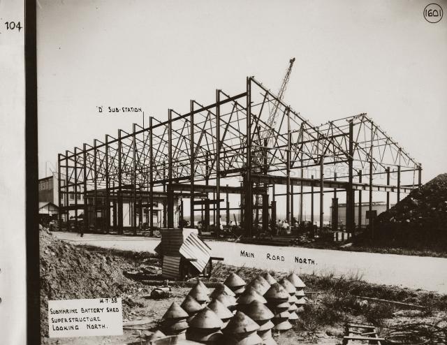 Singapore Naval Base - Submarine Battery Shed superstructure looking East
