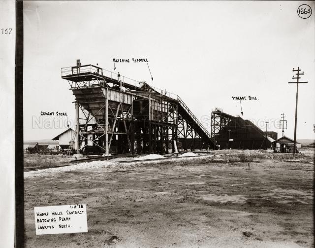 Singapore Naval Base - Wharf Walls Contract: batching plant looking North