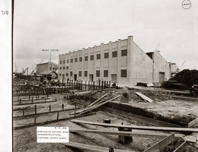 Singapore Naval Base - Submarine Battery Shed superstructure looking North East