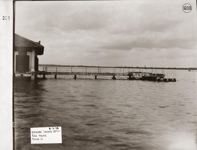 Singapore Naval Base - Officer's landing jetty Red House facing West