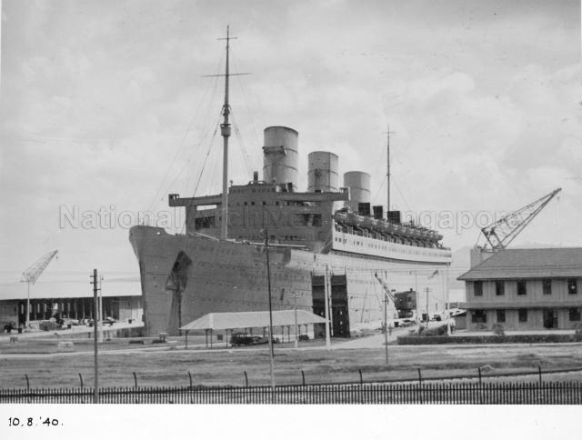 Singapore Naval Base - A ship at the dockyard