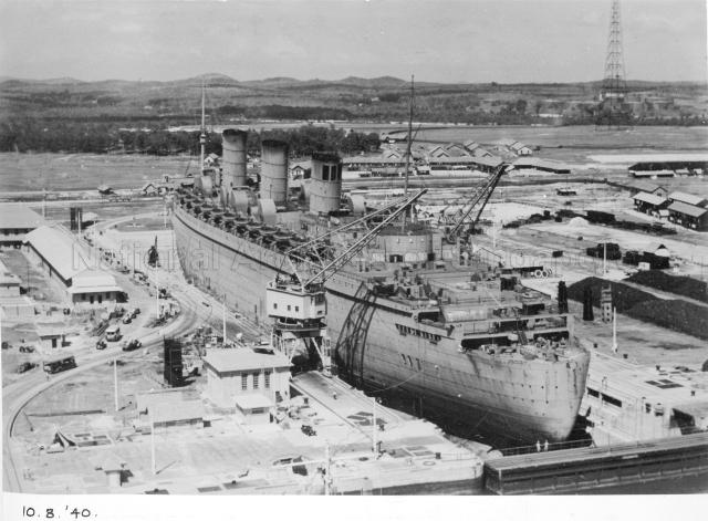 Singapore Naval Base - A ship at the dockyard