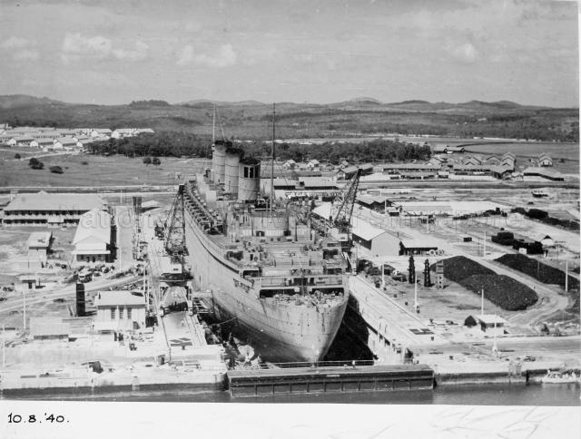 Singapore Naval Base - A ship at the dockyard