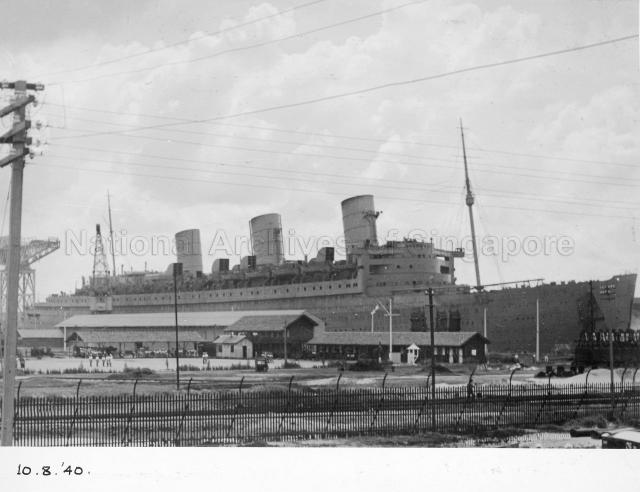 Singapore Naval Base - A ship at the dockyard