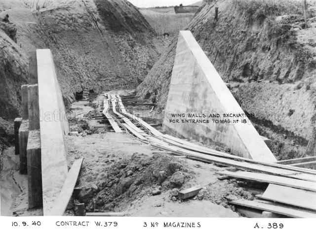 Singapore Naval Base - Wing walls and excavation for Magazine No.18