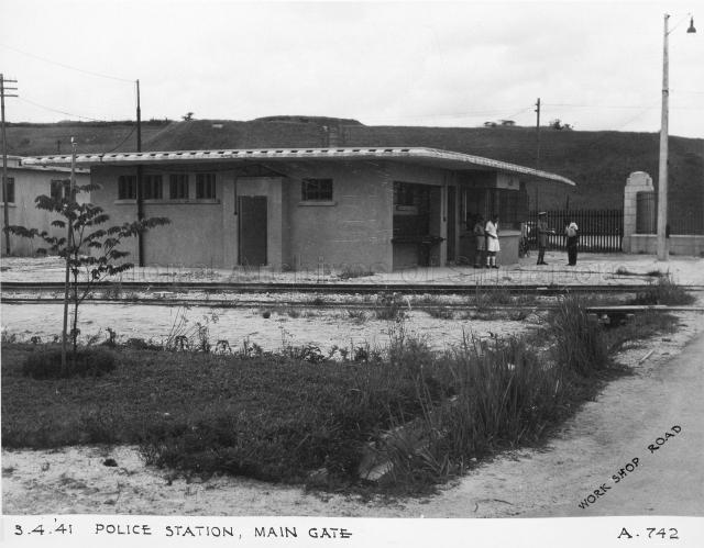 Singapore Naval Base - Police Station. Main Gate.