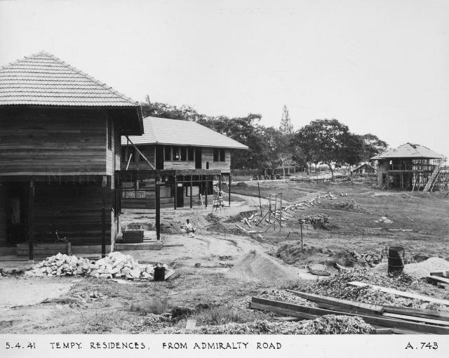 Singapore Naval Base - Temporary residences from Admiralty Road