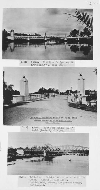 Three photographs of bridges in Kedah and Province Wellesley
