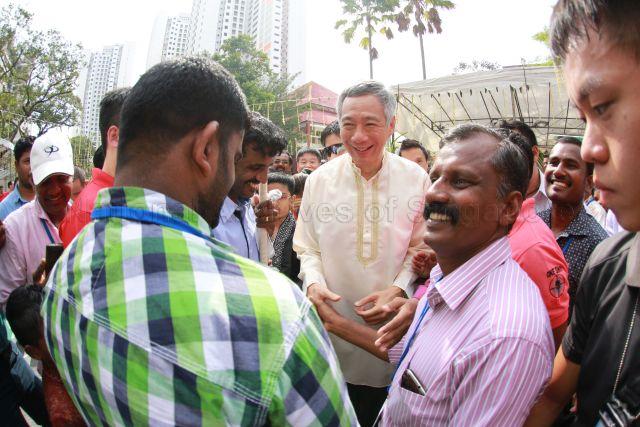 Taken at: Pongal Harvest Festival at Cheng San Community Club Pictured: Prime Minister Lee Hsien Loong
