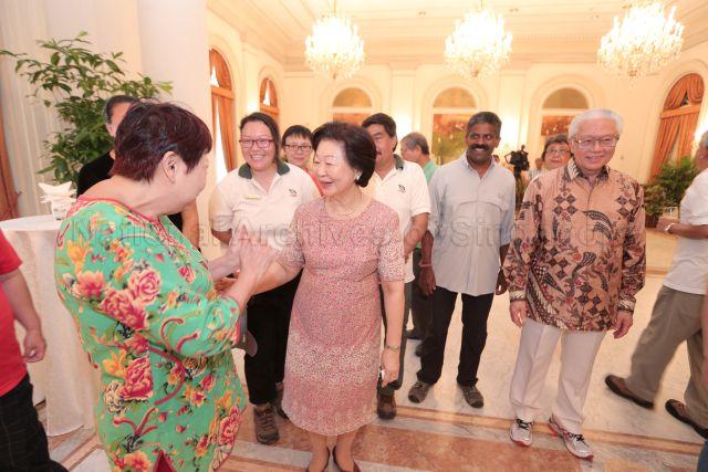 Taken at: Garden tour cum tree-planting ceremony at the Istana Pictured: President Tony Tan Keng Yam and his wife Mrs Mary Tan