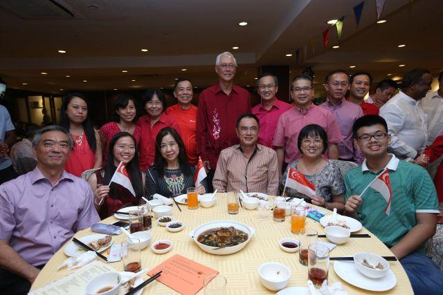 Taken at: Marine Parade National Day Dinner at Roland Restaurant Pictured: Guest-of-Honour Emeritus Senior Minister Goh Chok Tong, Marine Parade Citizens' Consultative Committee Chairman Tan Jack Thian, Member of Parliament for Marine Parade Group Representation Constituency (GRC) Edwin Tong Chun Fai and Deputy Speaker of Parliament Lim Biow Chuan