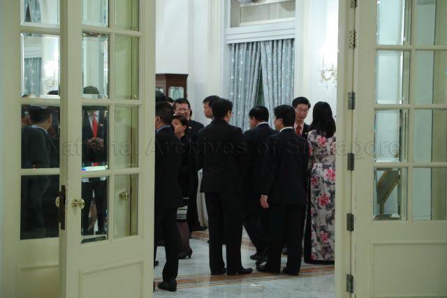 Taken at: State Banquet for the President of Vietnam Tran Dai Quang and his wife Madam Nguyen Thi Hien at the Istana Pictured: Singapore's Ambassador to Vietnam Catherine Wong (partially hidden)