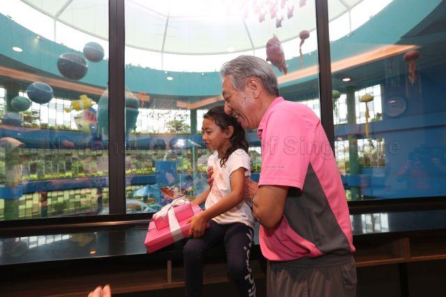 Taken at: Crown Prince of Brunei Haji Al-Muhtadee Billah touring of Coney Island and Punggol Waterway Pictured: Deputy Prime Minister Teo Chee Hean and Princess Muneerah Madhul Bolkiah, daughter of Crown Prince of Brunei Haji Al-Muhtadee Billah and his wife Paduka Seri Pengiran Anak Isteri Pengiran Anak Sarah