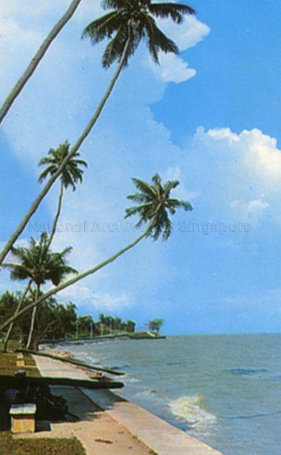 Bedok Beach, as it used to be before land reclamation