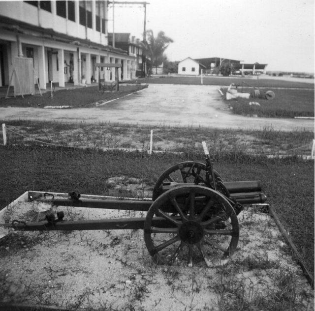 Photograph of the side view of the 205 Sqn cannon.