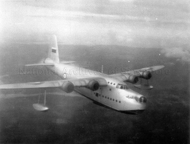 P6 L2166 ‘Perak’ over Columbo 1938. In this photograph the state flag has been applied to the aircrafts fin. ‘Perak’ was named in a ceremony held at Lumut