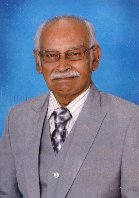 Head and shoulders portrait of Mr S Varathan, a Cultural Medallion recipient, playwright and actor-director