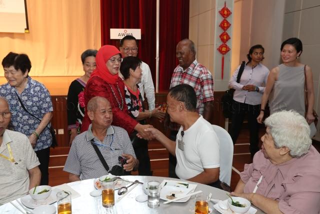 Taken at: AWWA Early Intervention Centre at 11 Lorong Napiri. Pictured: President Halimah Yacob.