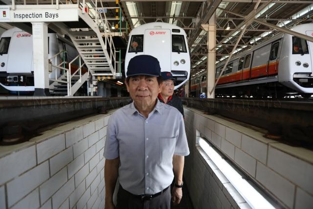 Taken at: SMRT Bishan Depot. Pictured: Minister for Transport Khaw Boon Wan.