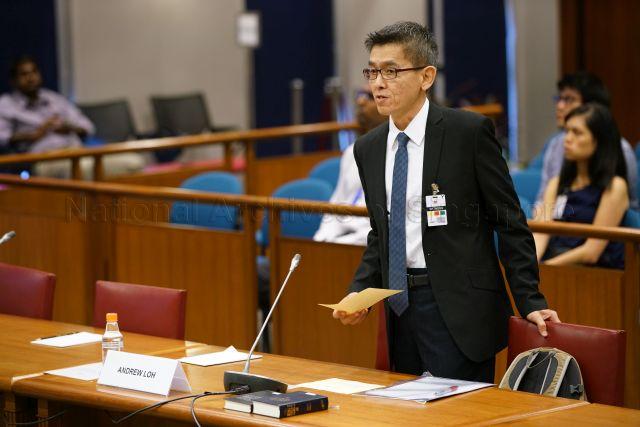 Taken at: Public hearing by the Select Committee for Deliberate Online Falsehoods &nbsp;Pictured: Co-founder of former Editor of The Online Citizen Andrew Loh