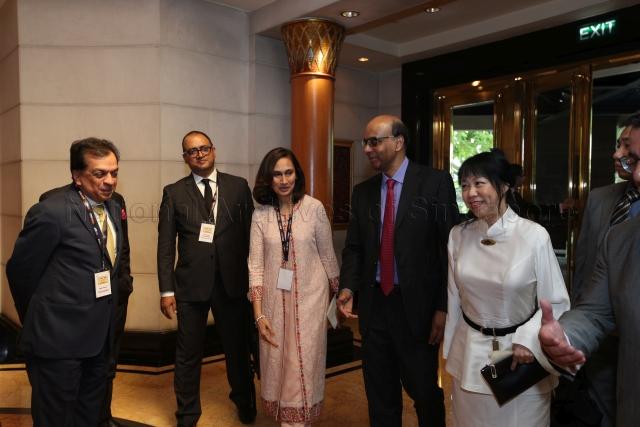 Taken at: Hindustan Times - MintAsia Leadership Summit 2018 at Four Seasons Hotel. Pictured: Deputy Prime Minister Tharman Shanmugaratnam and his wife Jane Yumiko Ittogi.