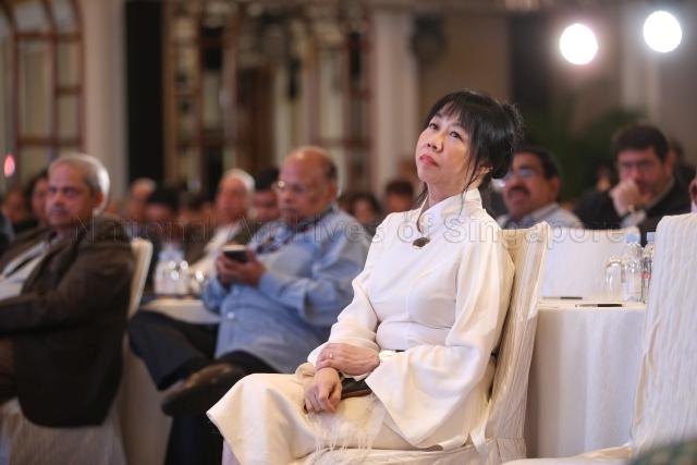 Taken at: Hindustan Times - MintAsia Leadership Summit 2018 at Four Seasons Hotel. Pictured: Deputy Prime Minister Tharman Shanmugaratnam's wife Jane Yumiko Ittogi.