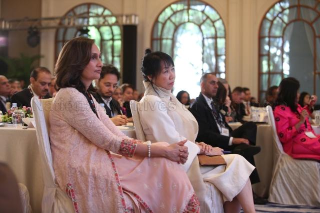 Taken at: Hindustan Times - MintAsia Leadership Summit 2018 at Four Seasons Hotel. Pictured: Deputy Prime Minister Tharman Shanmugaratnam's wife Jane Yumiko Ittogi.