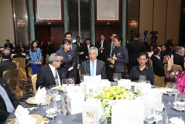 Taken at: JTC Corporation's 50th Anniversary Commemorative Dinner at Shangri-La Hotel Singapore. Pictured: Prime Minister Lee Hsien Loong.
