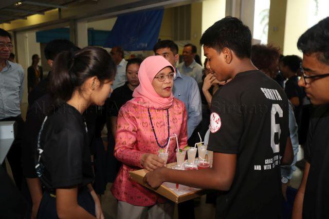 Taken at: Youth Day Celebration at Kuo Chuan Presbyterian Secondary School (KCPSS)  Pictured: President Halimah Yacob
