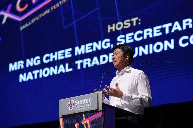 Taken at: The National Trades Union Congress (NTUC) Youth Career Network Exchange (Lit Xchange) organised by Young NTUC, in support of SkillsFuture Festival 2018 at Suntec Singapore Convention & Exhibition Centre  Pictured: Minister in the Prime Minister's Office and Secretary-General of NTUC Ng Chee Meng