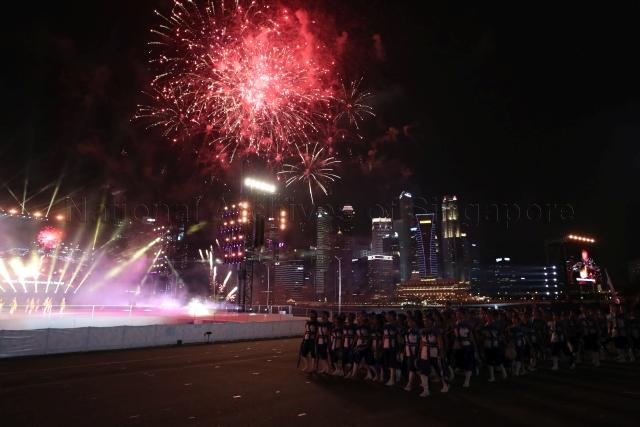 Taken at: National Day Parade at The Float @ Marina Bay.