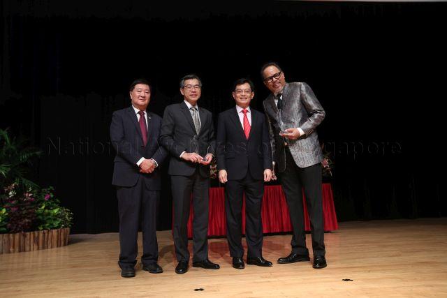 Taken at: National Youth Achievement Award (NYAA) 18th Gold Award ceremony 2018 at the Singapore Polytechnic Convention Centre &nbsp;Pictured: Minister of Finance and NYAA Advisory Board Chairman Heng Swee Keat, NYAA Council Executive Director James Soh Nga Kok and Principal & CEO of Singapore Polytechnic Soh Wai Wah