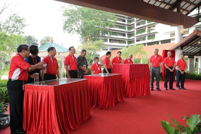 Taken at: Official opening of the redeveloped Kwong Wai Shiu Hospital (KWSH) nursing home and 108th Anniversary at 705 Serangoon Road &nbsp;Pictured: Guest-of-Honour Prime Minister Lee Hsien Loong, Patron of KWSH Wong Kang Seng, Senior Minister of State for Health and Transport Dr Lam Pin Min, Charity Council Chairman Gerard Ee, Vice Chairman of KWSH Dr Cheong Wai Kwong, Vice Chairman of KWSH Chia Weng Laye, Vice Chairman of KWSH Tang Kin Fei, CEO of KWSH Dr Ow Chee Chung and Chairman of KWSH Patrick Lee Kwok Kie