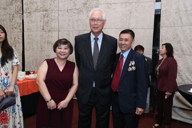 Taken at: National Day Investiture 2018 at the Institute of Technical Education (ITE) College Central    Pictured: Emeritus Senior Minister Goh Chok Tong and his wife Mdm Tan Choo Leng