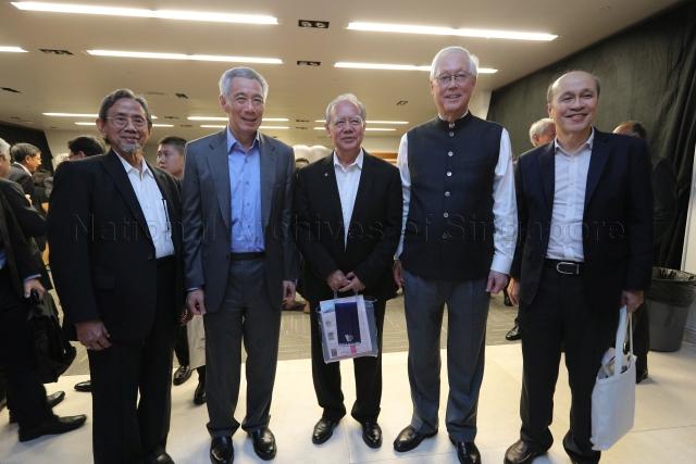 Taken at: Launch of the book "Tall Order: The Goh Chok Tong Story" at Lee Kuan Yew School of Public Policy. Pictured: Emeritus Senior Minister (ESM) Goh Chok Tong and Prime Minister Lee Hsien Loong.