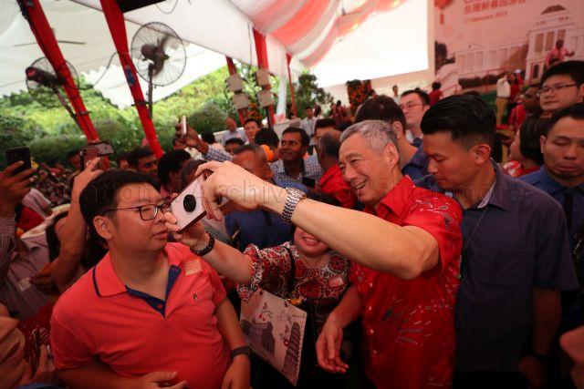 Taken at: Prime Minister's Chinese New Year Garden Party at the Istana Pictured: Prime Minister Lee Hsien Loong