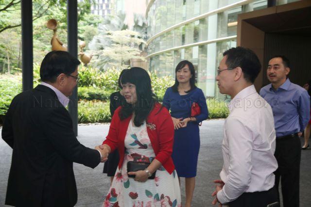 Taken at: Opening Ceremony of the Pre-University Seminar 2019 themed "Singapore 4.0: What Next?" at University Cultural Centre, National University of Singapore Pictured: Guest-of-Honour Deputy Prime Minister and Minister for Finance Heng Sweet Keat, Principal of Anglo-Chinese Junior College Dr Shirleen Chee, Divisional Director of Curriculum Planning and Development Division 2 in the Ministry of Education (MOE) Beatrice Chong, Director-General of Education Wong Siew Hoong and Zonal Director of Schools Division (South) in MOE Ong Kong Hong