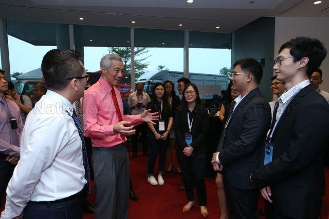 Taken at: Official launch of Home Team Science & Technology Agency (HTX) at The Theatre at Mediacorp Pictured: Guest-of-Honour Prime Minister Lee Hsien Loong