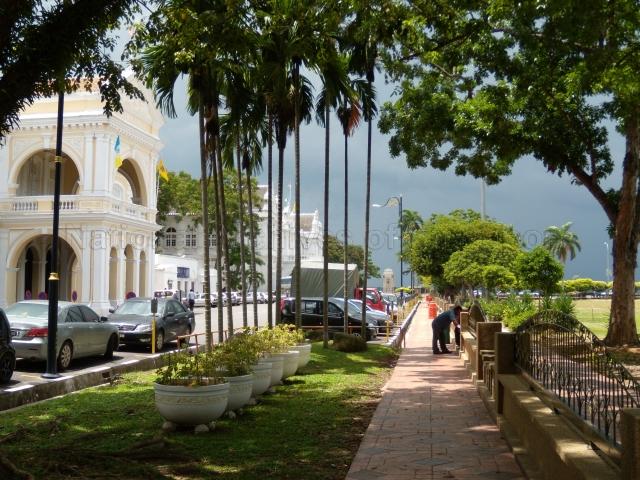 Street by Town Hall building in Georgetown, Penang