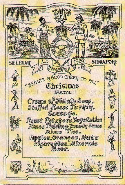 Christmas Menu of RAF Station, Singapore