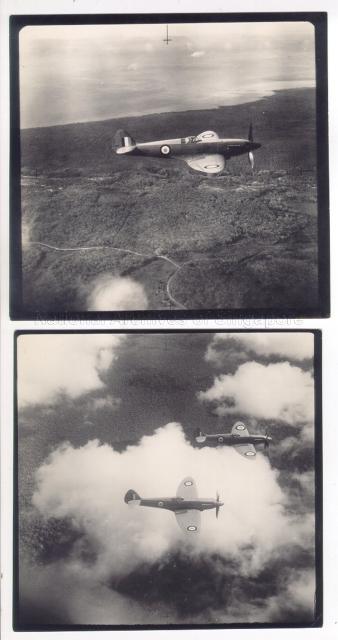 3 Spitfire MKXVIII (MK18) fighters from No. 81 Squadron