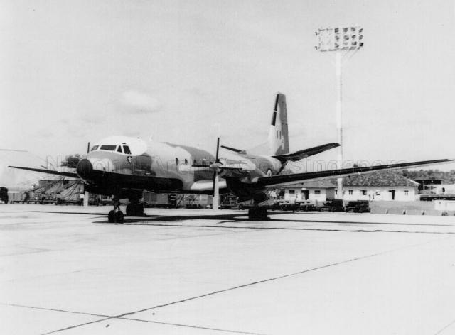 No. 52 Squadron's Hawker Siddeley Andover C1 a twin-engined military transport aircraft in Seletar